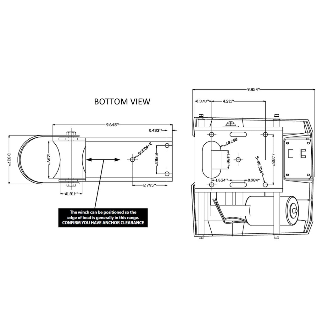 Electric Saltwater Windlass Wireless Control