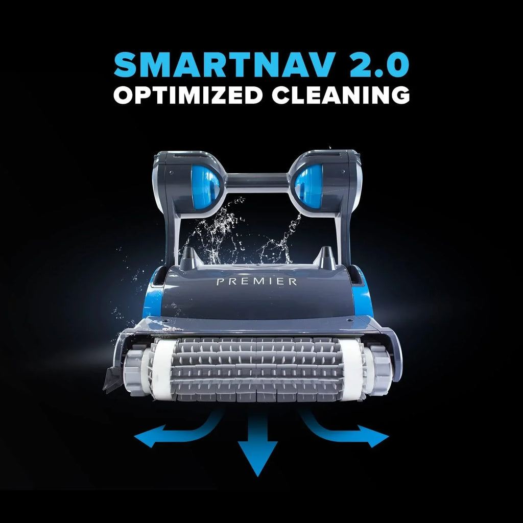 Dolphin Premier Robotic Pool Cleaner (2025 Model) with Multimedia, Oversized Leaf Bag, Standard & Ultrafine Filters, Weekly Timer, Waterline Cleaning & More 锟斤拷 for In-ground Swimming Pools up to 50ft