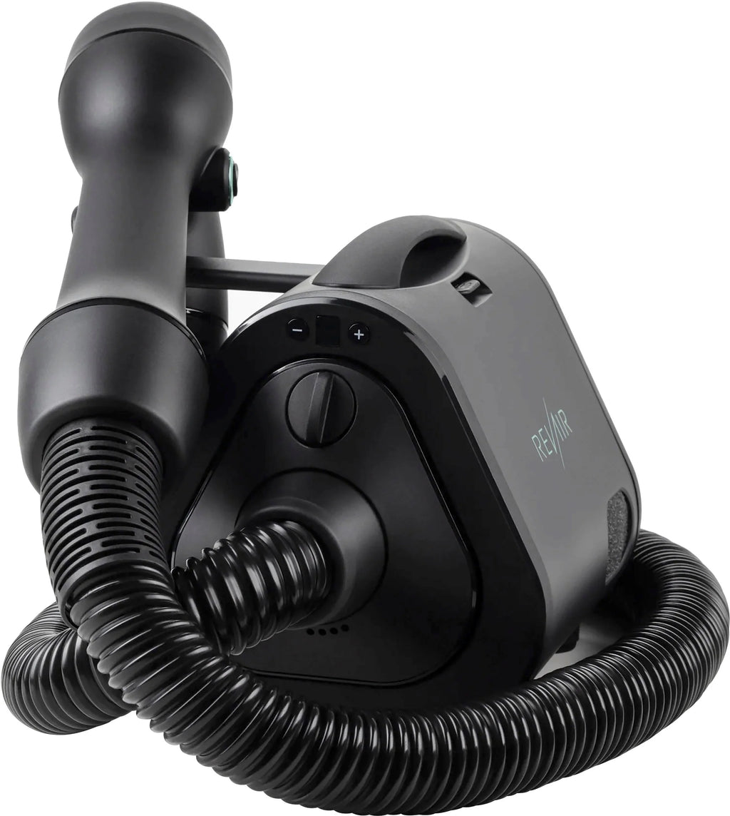 Reverse-Air Hair Dryer with Hair Clips – Black