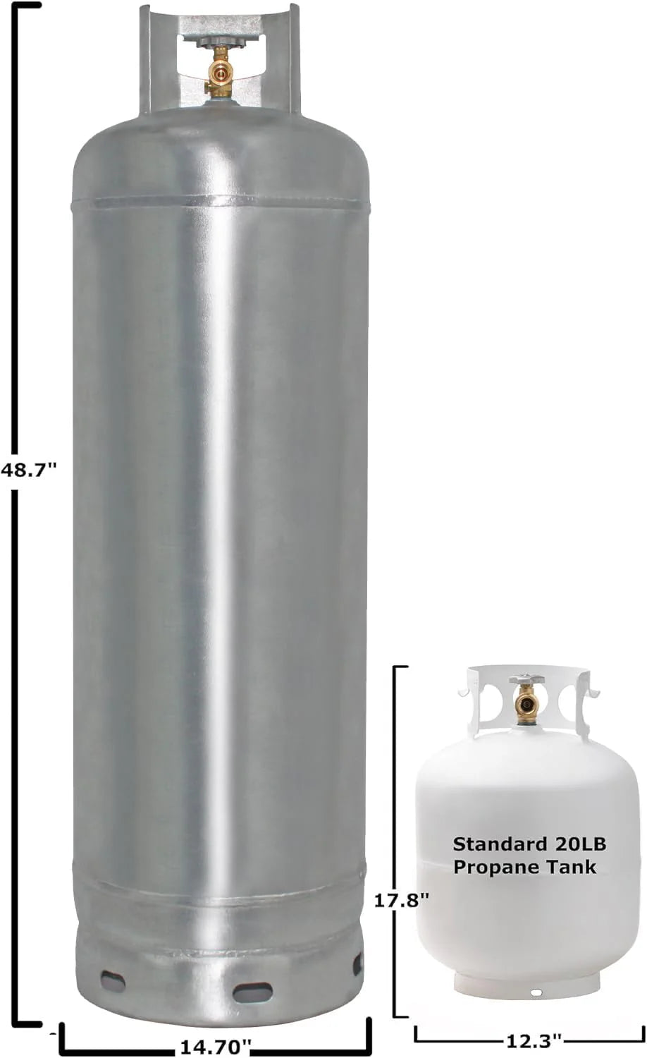 100Lb Steel Propane Tank Cylinder with Pol Valve