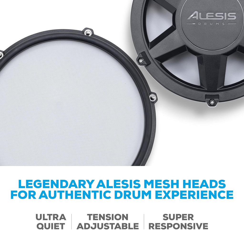 Nitro Max Electric Drum Set with Mesh Pads & Bluetooth