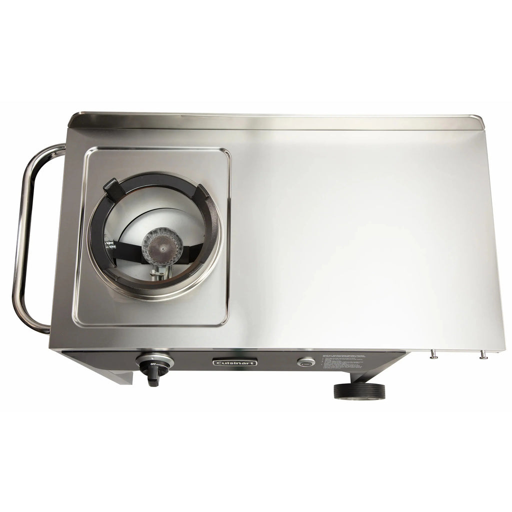 Cuisinart �� Outdoor Wok Station, 50,000 BTU Propane Outdoor Wok Burner w Prep Table, 14�测�� Carbon Steel Wok for Stir Fry, Searing, BBQ �� Black
