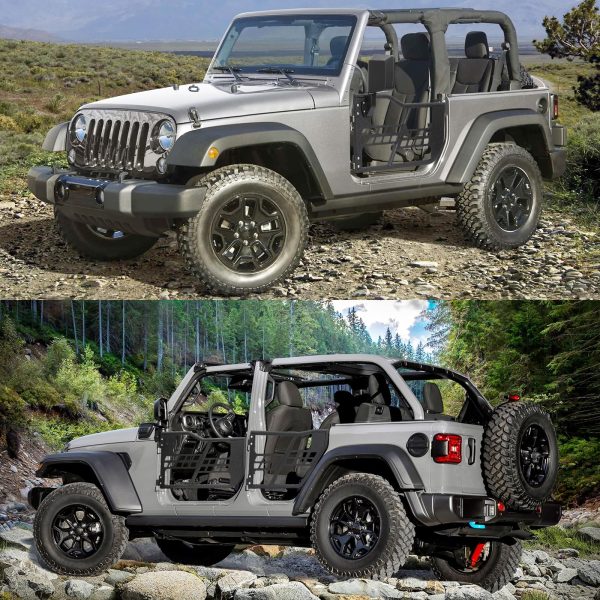 Off Road Safari Tubular Doors Compatible with 2018-2023 Wrangler JL 4 Door �� Set of 4 Fat Tube Half Doors for Adventure