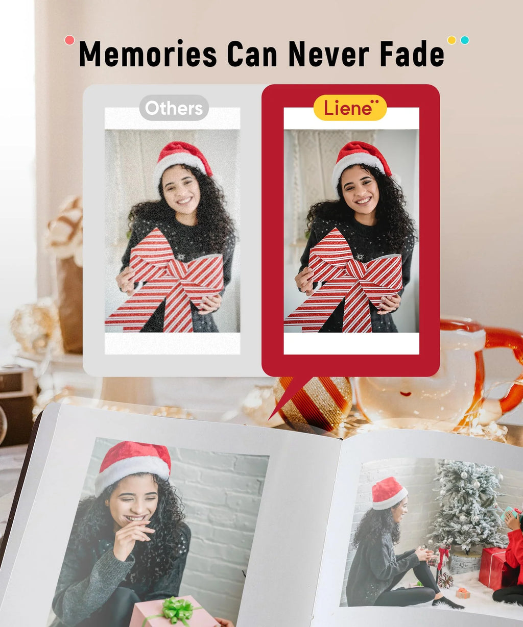 Liene 4�6 Photo Printer with Wi-Fi, 100 Sheets, Thermal-Dye Sublimation, for iPhone & Android